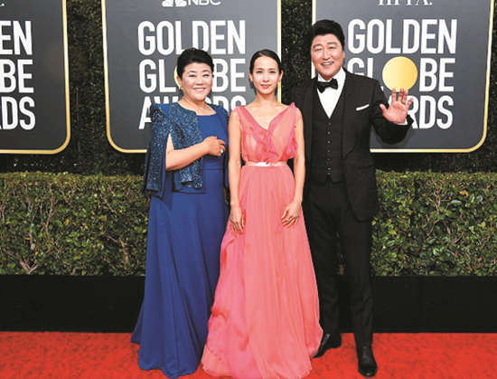 韩国电影《寄生虫》主演宋康昊、赵汝贞、李静恩 韩国电影《寄生虫》主演宋康昊、赵汝贞、李静恩