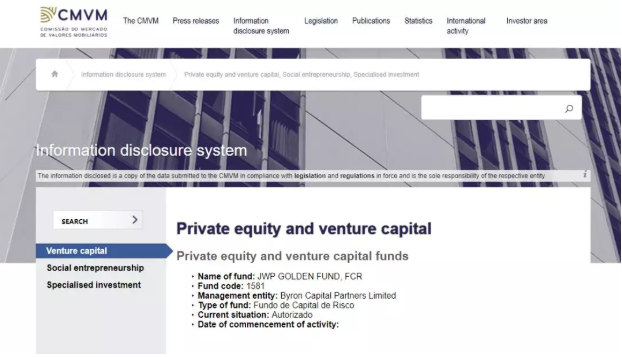 JWP Golden Fund 葡萄牙JWP基金 JWP Golden Fund 葡萄牙JWP基金